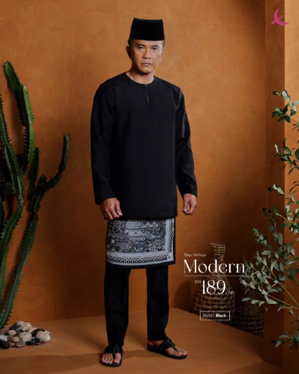 BAJU MELAYU TELUK BELANGA MODERN BLACK